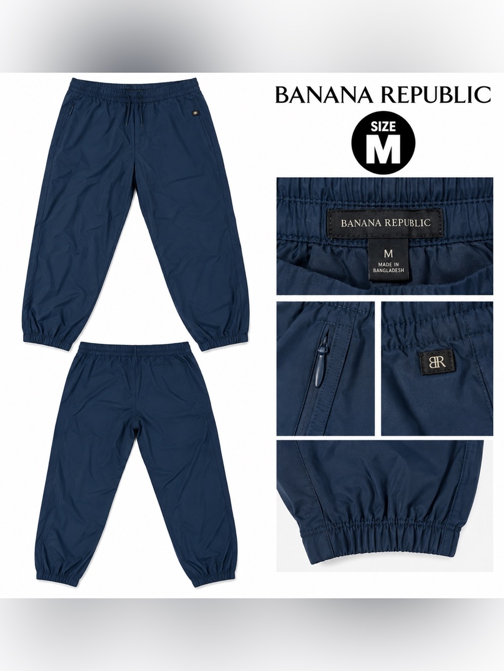 Banana Republic Kids Dark Navy Elastic Waist Jogger Pants